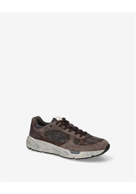 Premiata Mase25 8421 Sneaker in Brown Suede and Mesh Men's PREMIATA |  | MASE25 VAR8421
